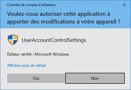 L'invite d'élévation Windows