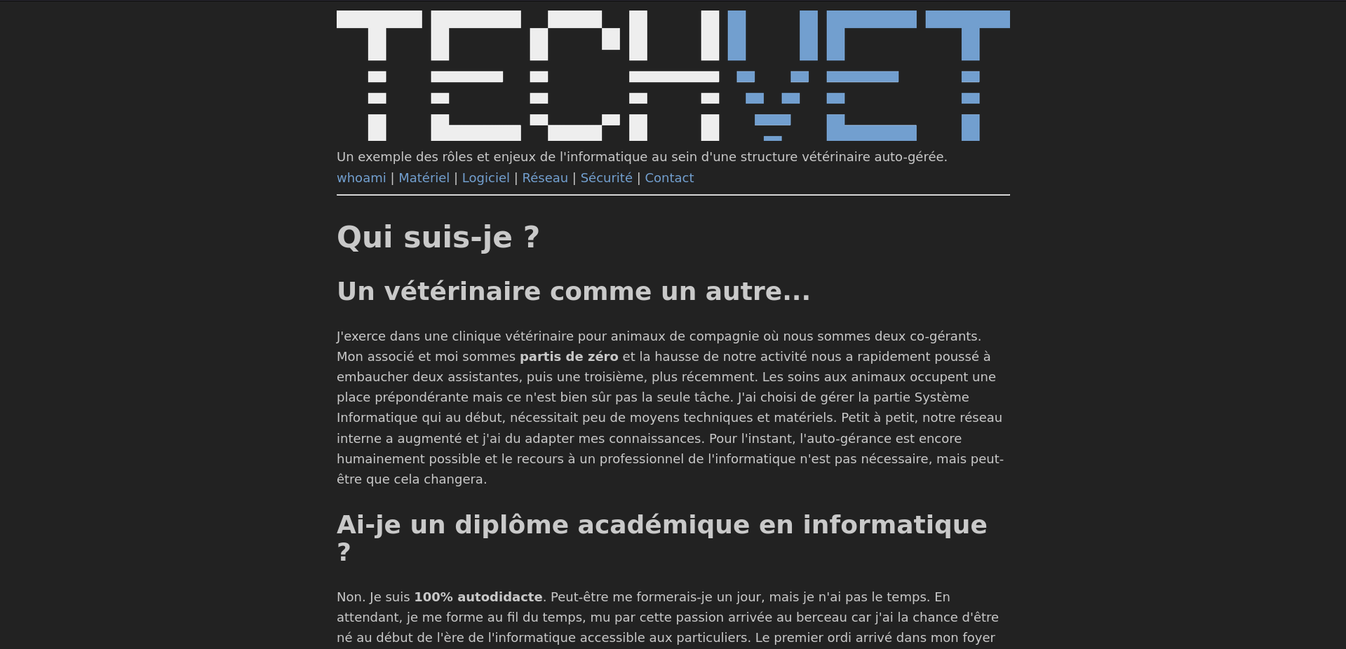 Le designe de l'ancien site